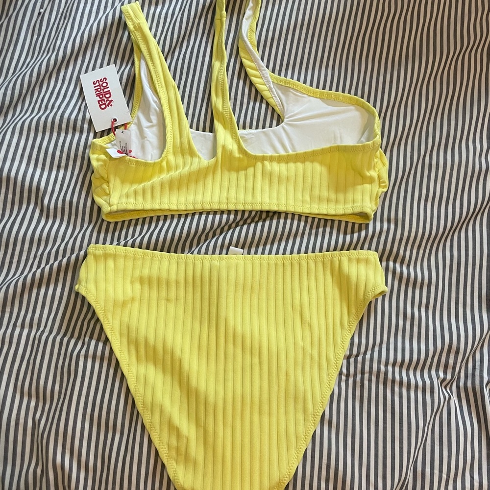 Solid & Striped Neon Yellow One Shoulder Bikini - Picture 8 of 8
